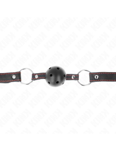 KINK - HOLLOW HARD BLACK BALL GAG MODEL 2 65 x 2.5 CM