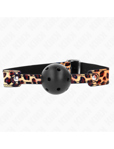 KINK - LEOPARD BREATHABLE BALL 4.5 CM GAG 65 x 2.5 CM