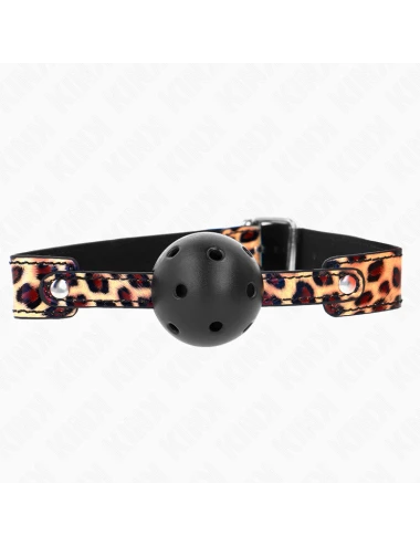 KINK - LEOPARD BREATHABLE BALL 4.5 CM GAG 65 x 2.5 CM