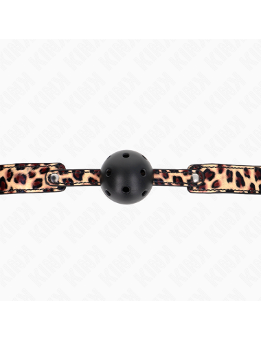 KINK - LEOPARD BREATHABLE BALL 4.5 CM GAG 65 x 2.5 CM