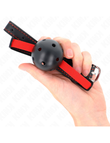 KINK - HOLLOW HARD MOUTH 4.5 CM GAG WITH ELASTIC BELT 56 x 1.5 CM