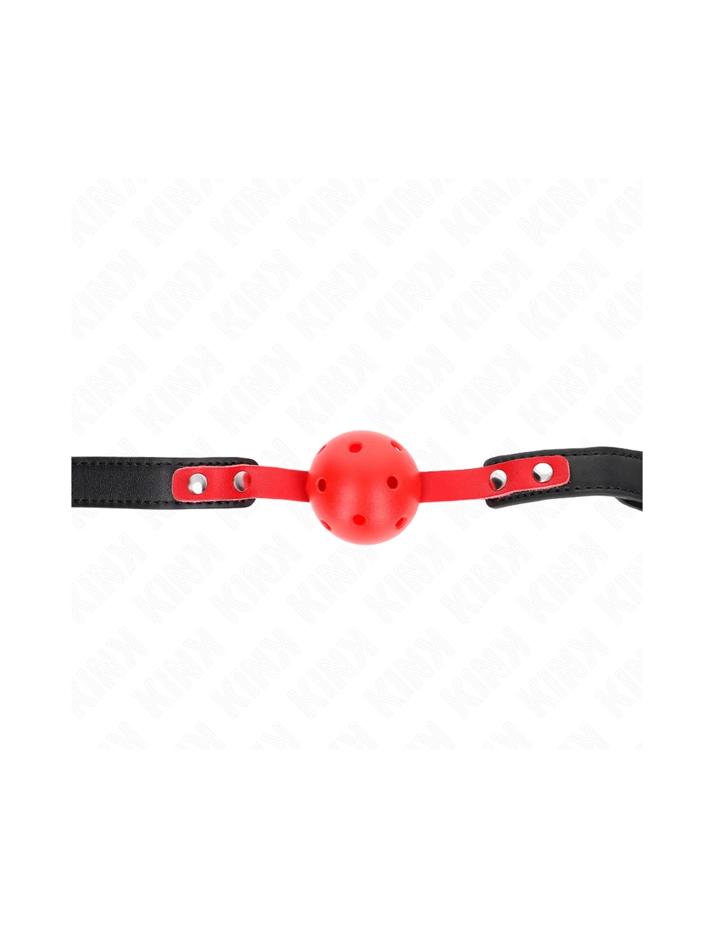 KINK - RED HOLLOW HARD BALL 4 CM GAG BLACK STRAP 60 x 2 CM ADJUSTABLE 37-52 CM