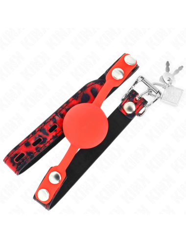 KINK - MODEL 2 SILICONE BALL 4 CM GAG WITH LOCK 60 x 2 CM
