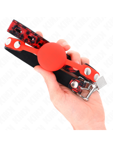 KINK - MODEL 2 SILICONE BALL 4 CM GAG WITH LOCK 60 x 2 CM