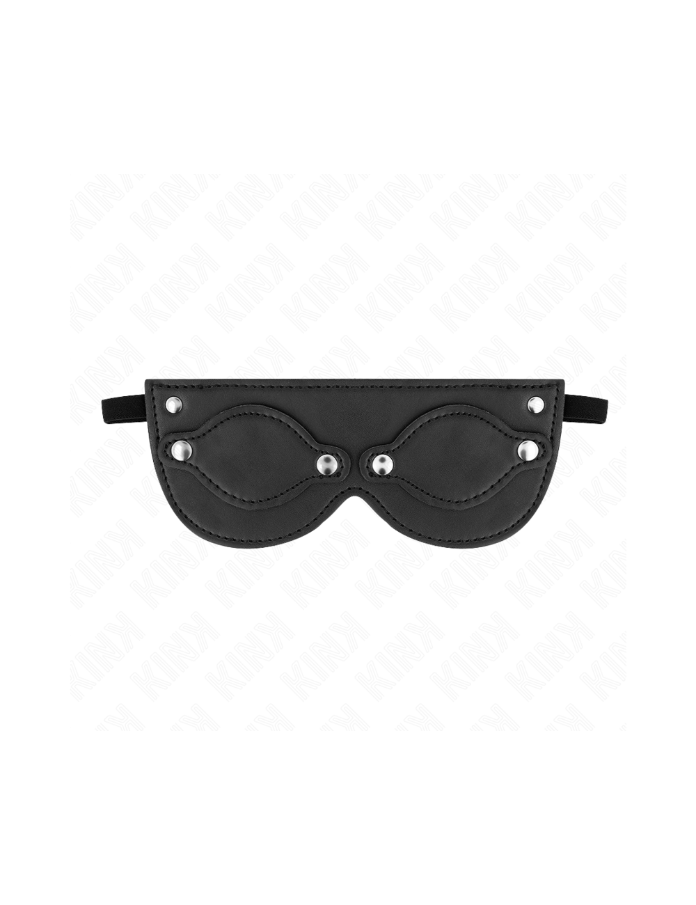 KINK - LEATHERETTE MASK WITH DETACHABLE EYE COVERS 22 x 9 CM