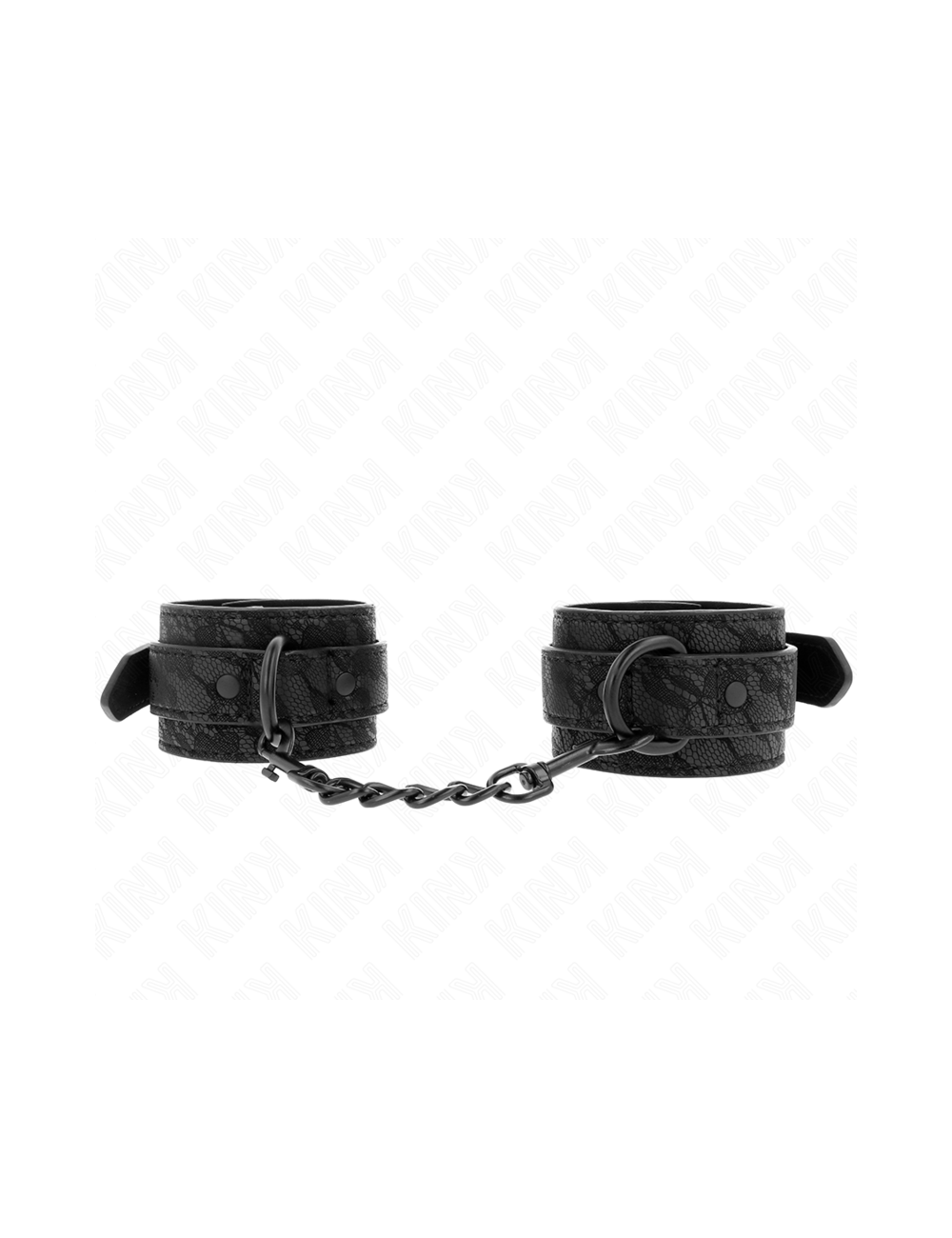 KINK - DARK LACE COVERED WRIST CUFFS ADJUSTABLE BLACK 19-26 CM