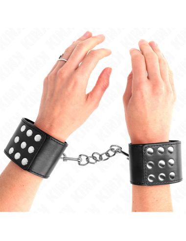 KINK - WRIST RESTRAINTS WITH SNAP FASTEN BLACK ADJUSTABLE 19-24 CM X 5.5 CM