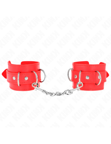 KINK - 3 D-RING WRIST RESTRAINTS ADJUSTABLE RED 17.5-25 CM X 6 CM