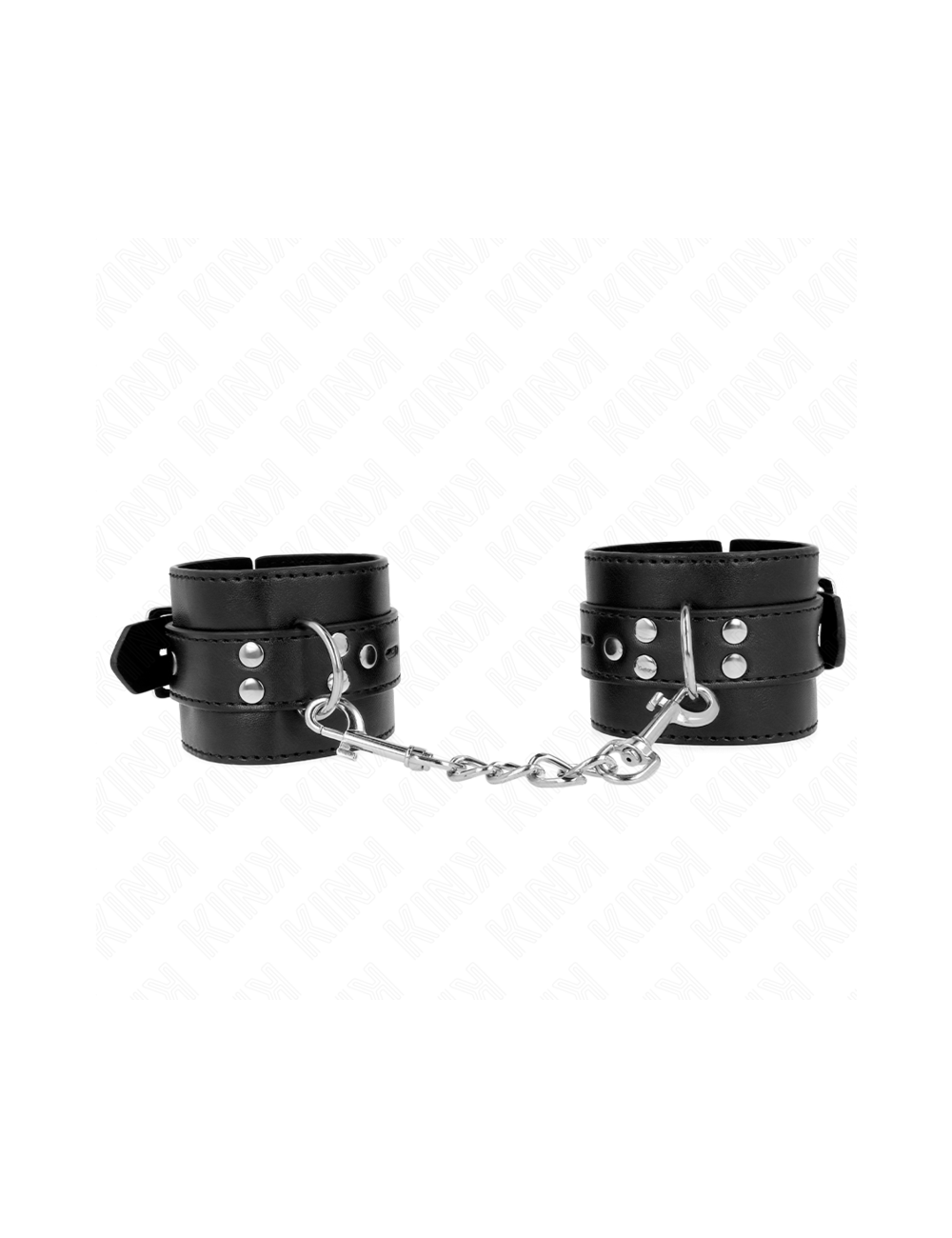 KINK - WRIST RESTRAINTS BLACK WITH BLACK BELT ADJUSTABLE 17-28 CM X 6 CM