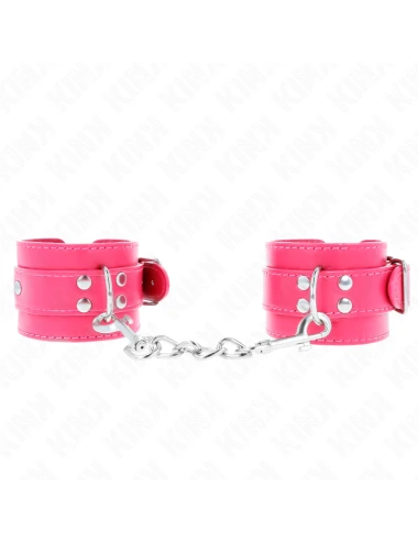 KINK - WRIST RESTRAINTS RASPBERRY ROSE WITH RASPBERRY ROSE LINING ADJUSTABLE 20-28 CM X 5.5 CM