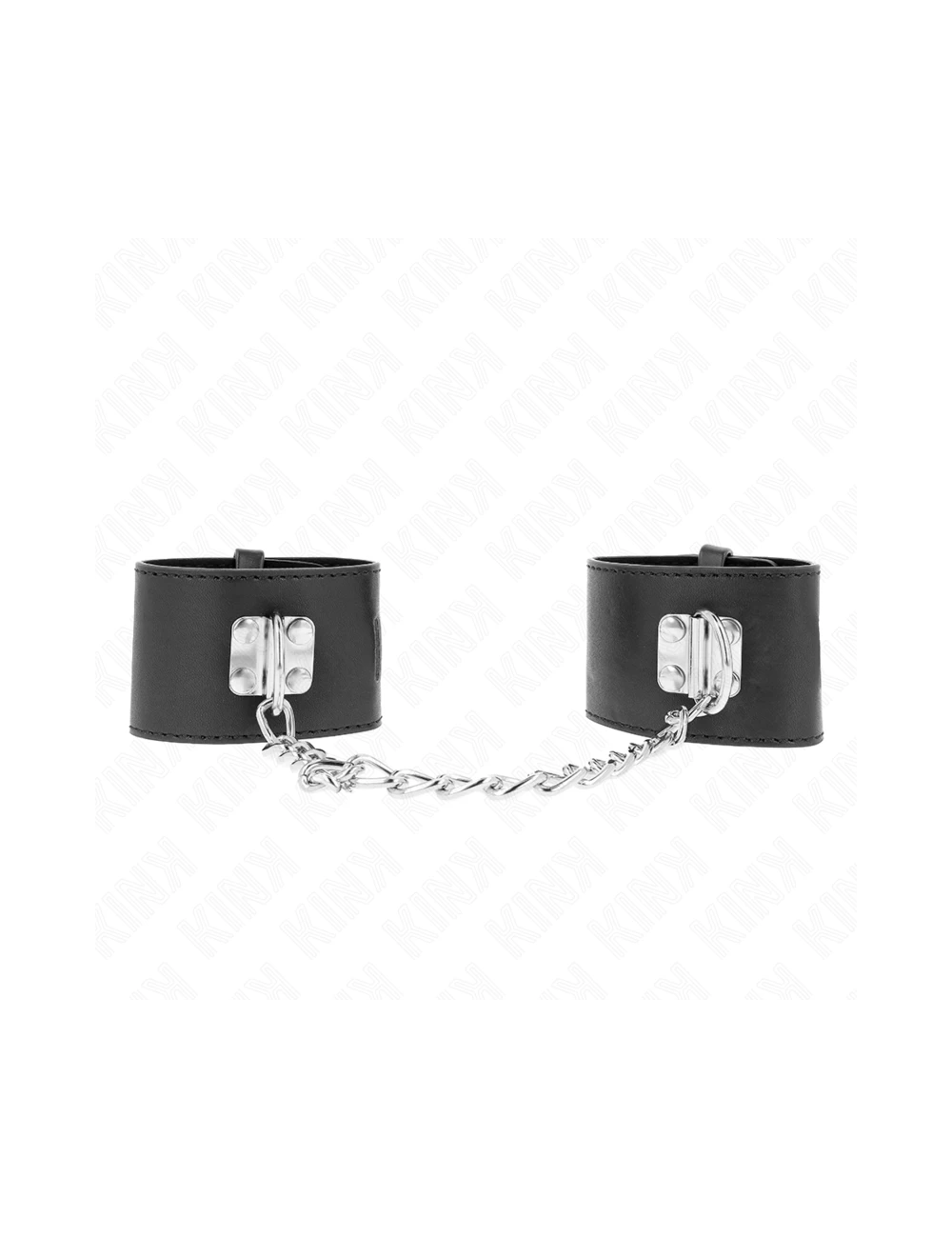 KINK - FIXED WRIST RESTRAINTS WITH CHAIN 30 CM AND PADLOCK CLOSURE BLACK ADJUSTABLE 16-23 CM X 5.5 CM