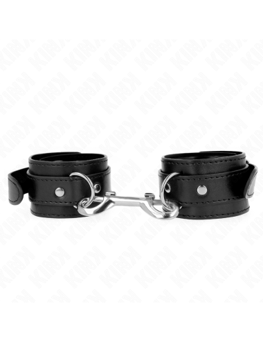 KINK - WRIST RESTRAINTS-SINGLE RIVET ROW BLACK ADJUSTABLE 17-28 CM X 5 CM