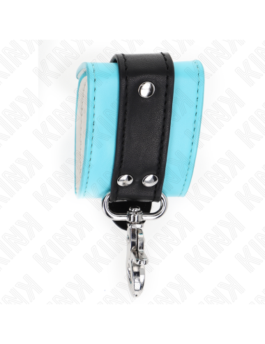 KINK - PREMIUM LOCKABLE WRIST RESTRAINTS BLACK / BLUE ADJUSTABLE 21-28 CM X 5.5 CM