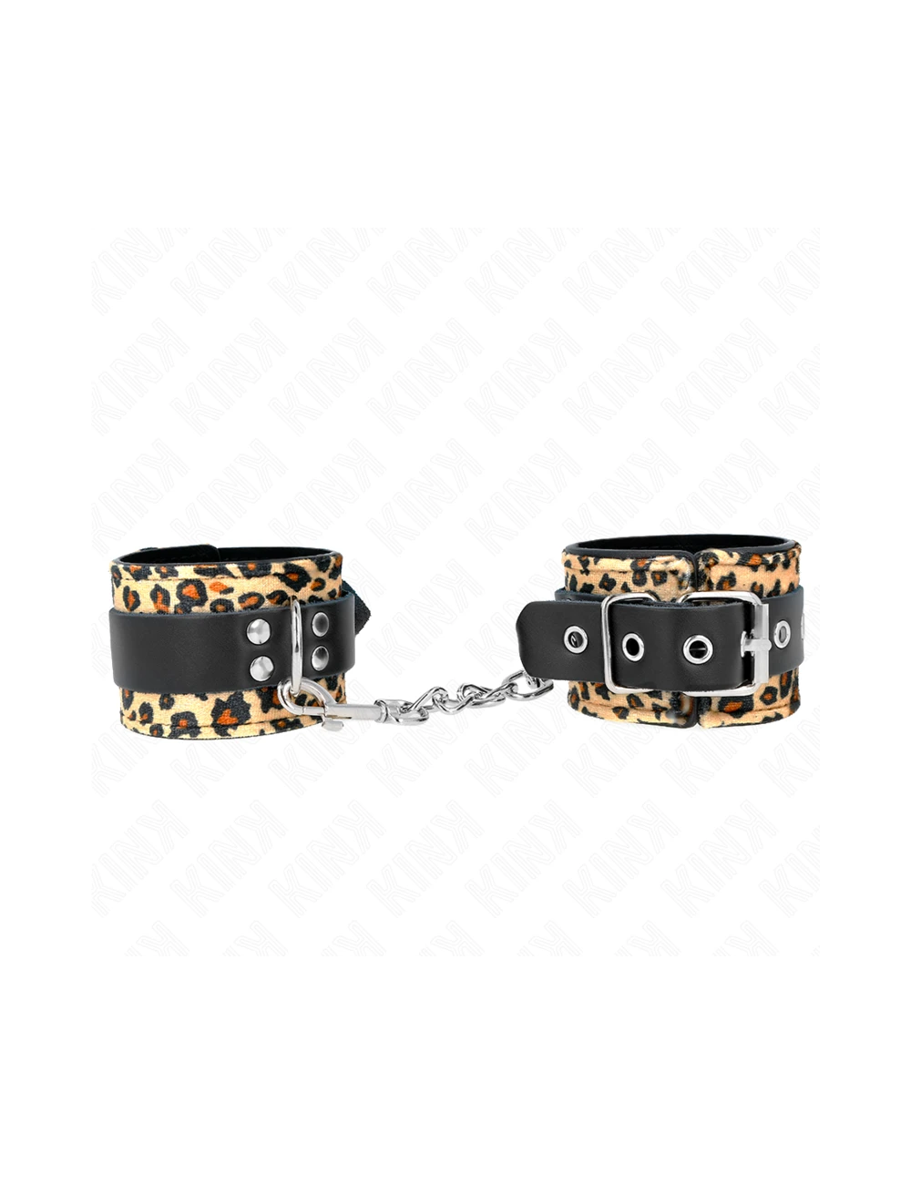 KINK - LEOPARD REAL LEATHER WRIST RESTRAINT ADJUSTABLE 18-29 CM X 5.5 CM