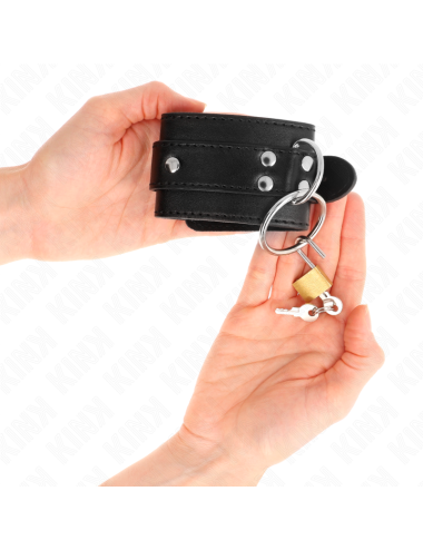 KINK - O-RING LOCKED WRIST RESTRAINTS BLACK ADJUSTABLE 20-28 CM X 5.5 CM