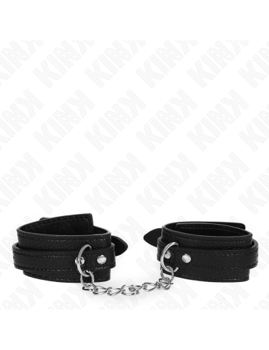 KINK - SNAKE PATTERN WRIST RESTRAINTS BLACK ADJUSTABLE 20-28 CM X 5.4 CM