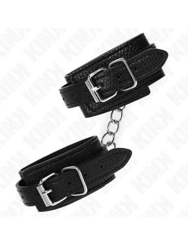 KINK - SNAKE PATTERN WRIST RESTRAINTS BLACK ADJUSTABLE 20-28 CM X 5.4 CM