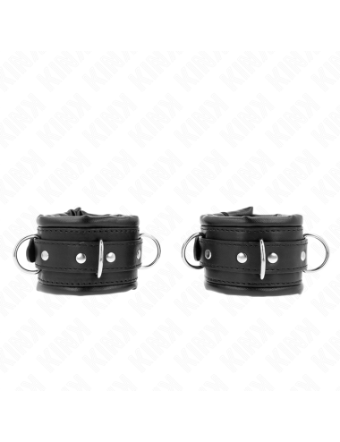 KINK - HEAVY WRIST RESTRAINTS WITH BLACK FUR LINED ADJUSTABLE 20-30 CM X 6 CM