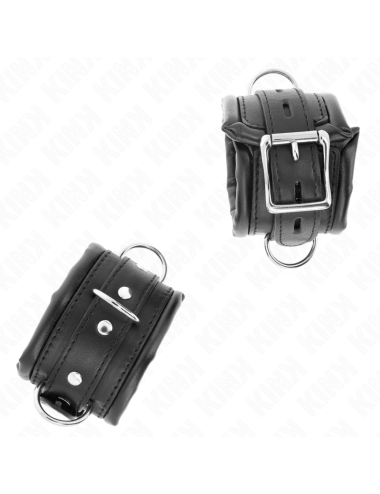 KINK - HEAVY WRIST RESTRAINTS WITH BLACK FUR LINED ADJUSTABLE 20-30 CM X 6 CM