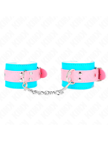 KINK - CUTE WRIST RESTRAINTS BLUE / PINK ADJUSTABLE 16-28 CM X 5 CM