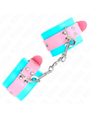 KINK - CUTE WRIST RESTRAINTS BLUE / PINK ADJUSTABLE 16-28 CM X 5 CM