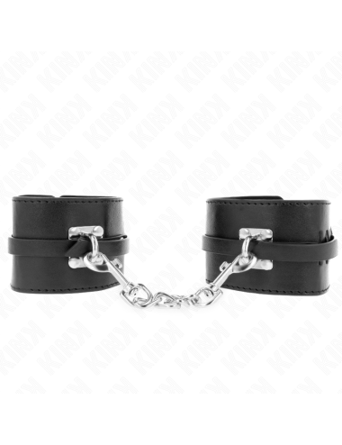KINK - DELUXE LOCKING WRIST RESTRAINTS BLACK ADJUSTABLE 14.5-21 CM X 6 CM