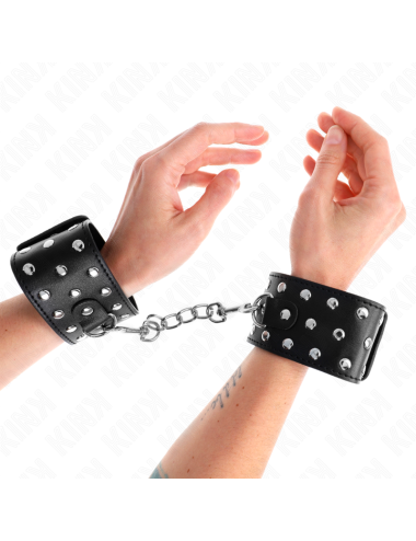 KINK - PUNK WRIST RESTRAINTS ADJUSTABLE 19-24 CM X 5.5 CM