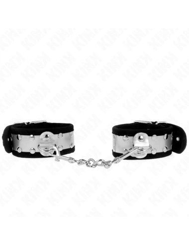 KINK - THIN WRIST RESTRAINTS BLACK / SILVER 30 X 4 CM