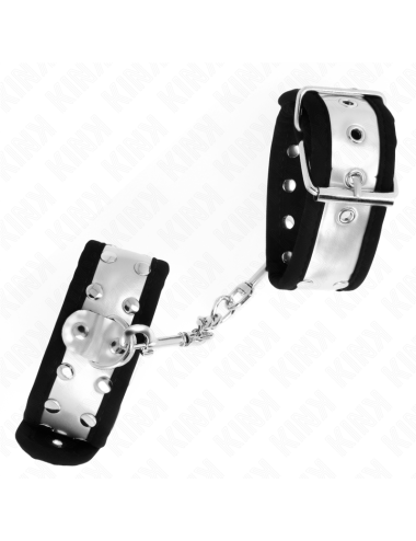 KINK - THIN WRIST RESTRAINTS BLACK / SILVER 30 X 4 CM