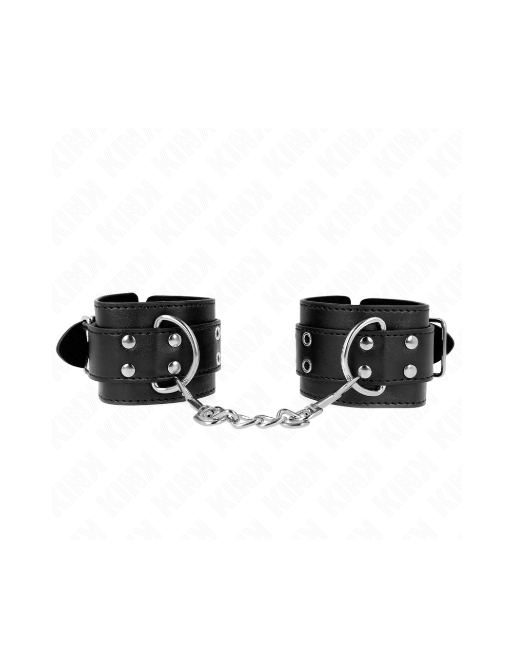 KINK - DOUBLE BUCKLE WRIST RESTRAINTS BLACK ADJUSTABLE 19-26 CM