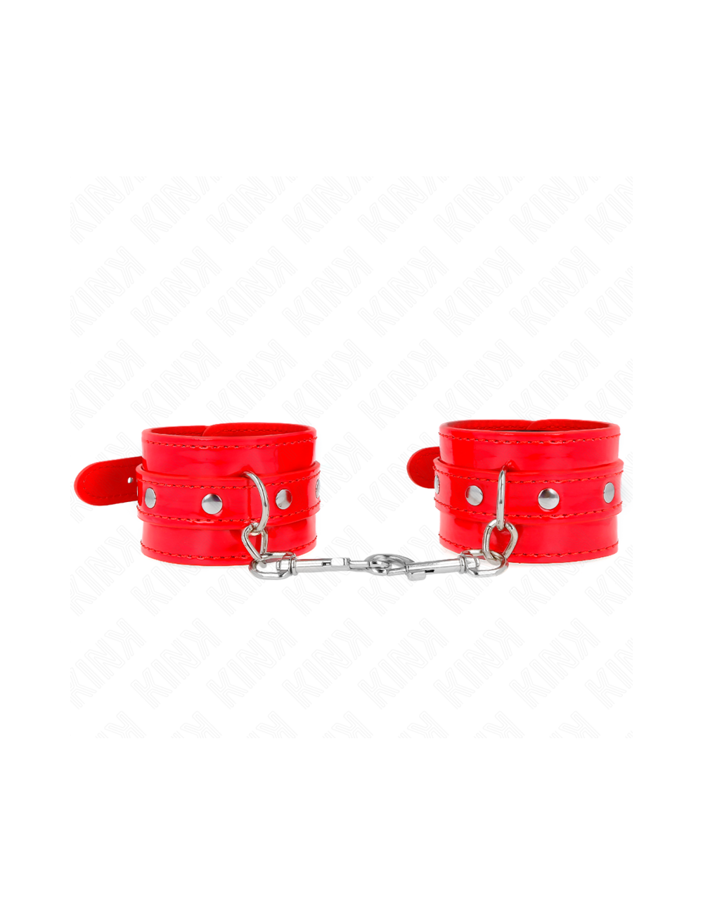 KINK - SHINY HAND CUFFS RED ADJUSTABLE 23-33 CM