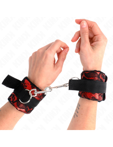 KINK - SCANDAL WRIST RESTRAINTS RED-BLACK