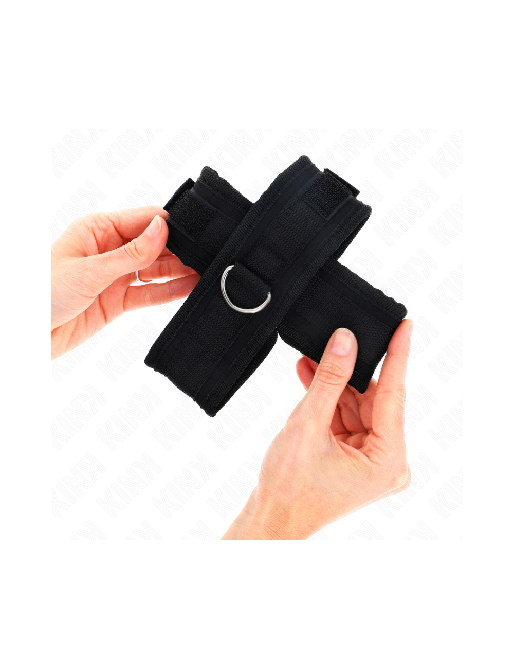 KINK - CROSS CUFFS BLACK 34 X 5.5 CM