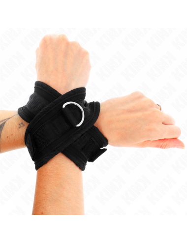 KINK - CROSS CUFFS BLACK 34 X 5.5 CM