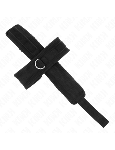 KINK - CROSS CUFFS BLACK 34 X 5.5 CM