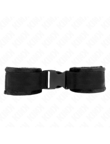 KINK - NYLON BIND HOOK&LOOP WRIST RESTRAINTS RED-BLACK MODEL 1 AJDUSTABLE 25-35 CM X 6 CM