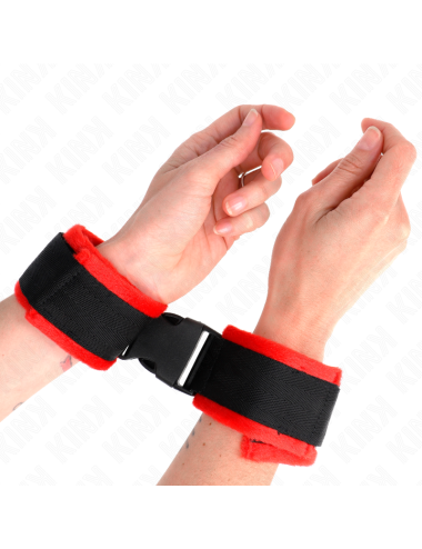 KINK - NYLON BIND HOOK&LOOP WRIST RESTRAINTS BLACK MODEL 1 AJDUSTABLE 25-35 CM X 6 CM