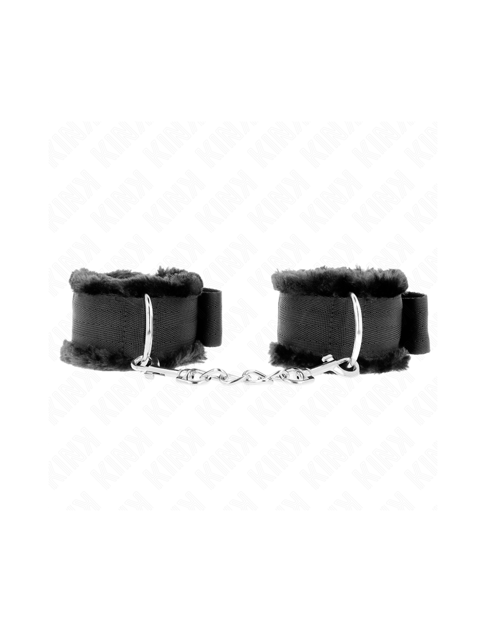KINK - FURRY LINED WRIST RESTRAINTS BLACK ADJUSTABLE 17-31 CM X 7 CM