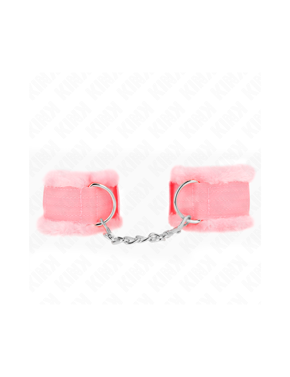 KINK - FURRY LINED WRIST RESTRAINTS PINK ADJUSTABLE 17-31 CM X 7 CM