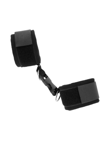 KINK - NEOPRENE HOOK&LOOP FASTENER WRIST RESTRAINTS BLACK ADJUSTABLE 22-34 CM