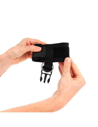 KINK - NEOPRENE HOOK&LOOP FASTENER WRIST RESTRAINTS BLACK ADJUSTABLE 22-34 CM