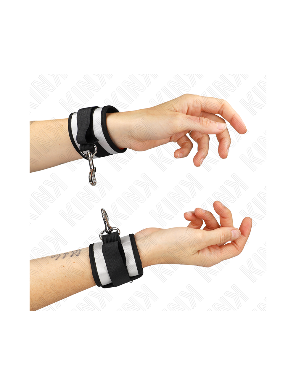 KINK - NEOPRENE WRIST CUFFS GREY 23 X 5 CM