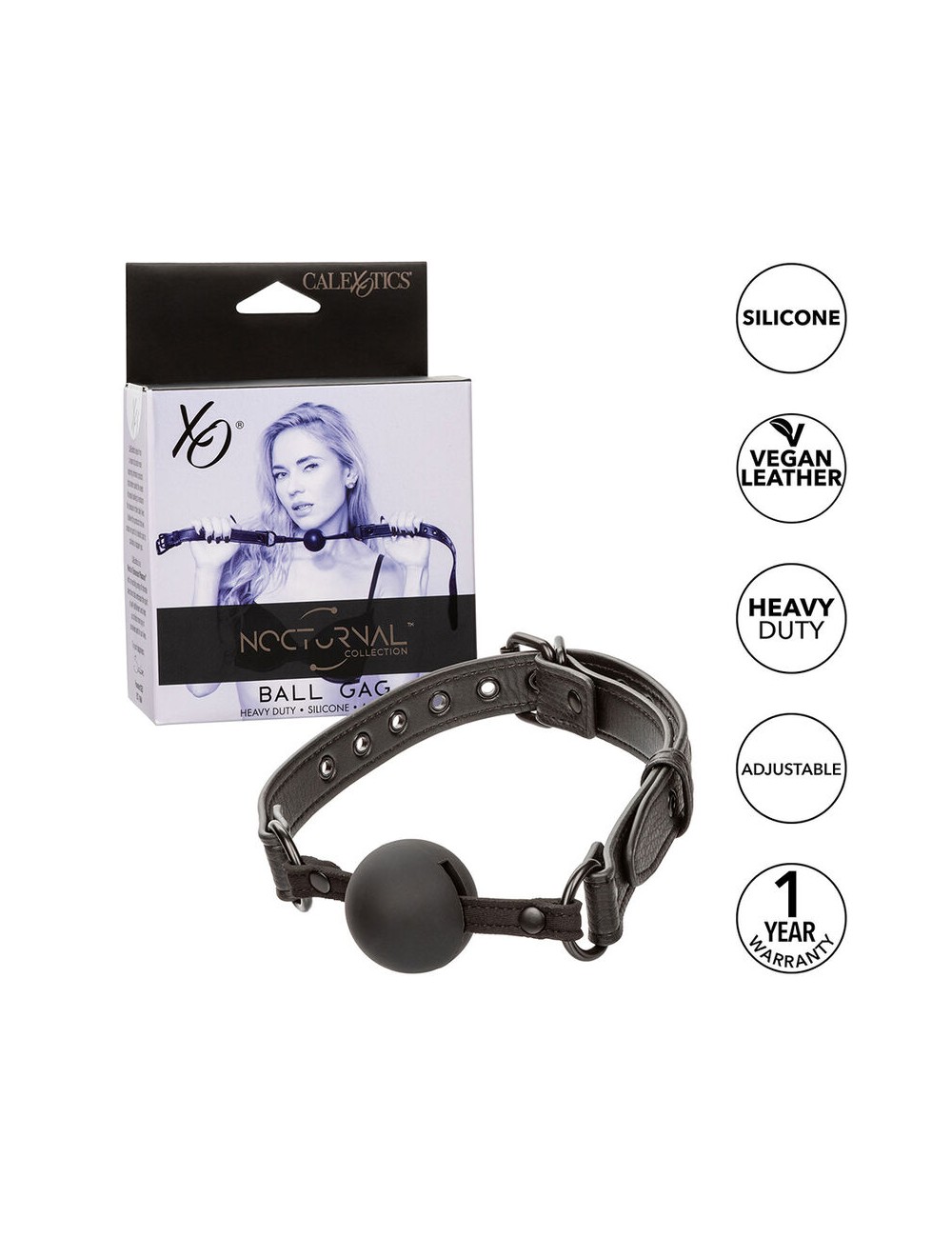 CALEXOTICS - NOCTURNAL BALL GAG SILICONE BLACK CALEXOTICS - NOCTURNAL BALL GAG SILICONE BLACK
