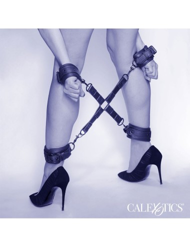 CALEXOTICS - NOCTURNAL HOG TIE CONNECTOR CUERO AJUSTABLE BLACK