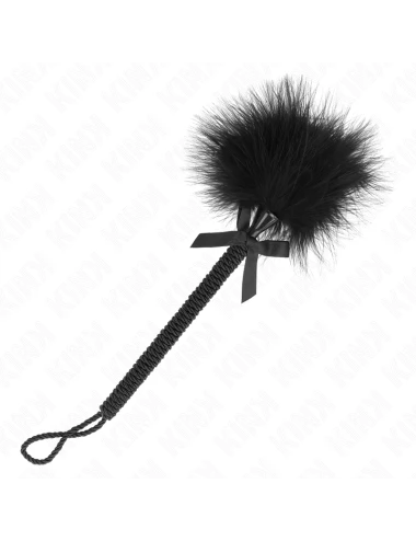 KINK - NYLON ROPE WAND WITH TICKLE FEATHERS AND BLACK BOW 25 CM