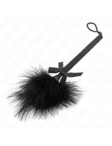 KINK - NYLON ROPE WAND WITH TICKLE FEATHERS AND BLACK BOW 25 CM
