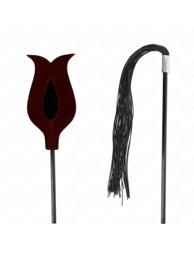 KINK - BLACK MAIDS HORN SHAPED TICKLE CHICKEN FEATHERS 36 CM