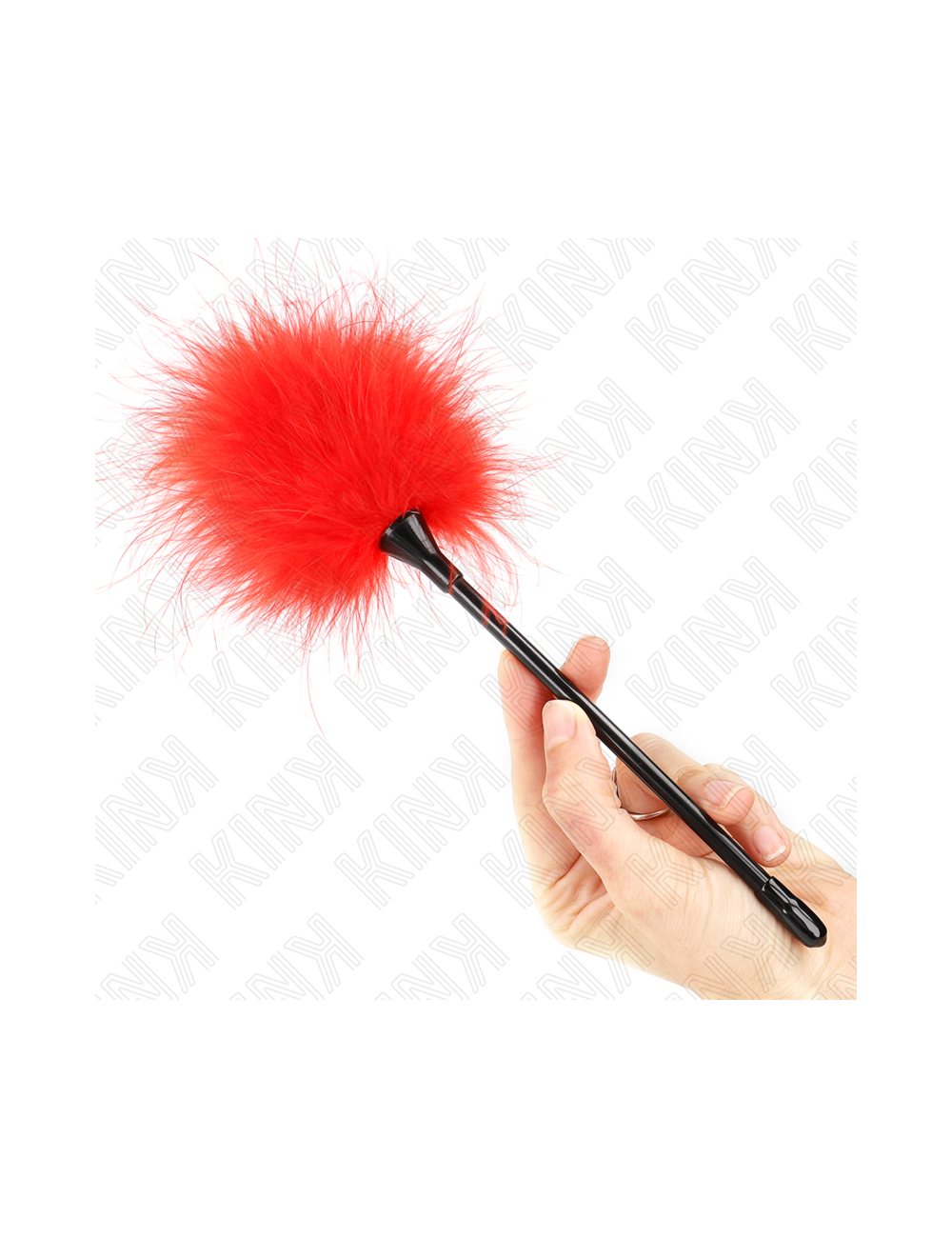 KINK - RED TICKLE FEATHERS USED FOR THE BONDAGE KIT 27 CM