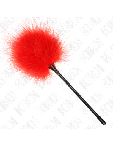 KINK - RED TICKLE FEATHERS USED FOR THE BONDAGE KIT 27 CM