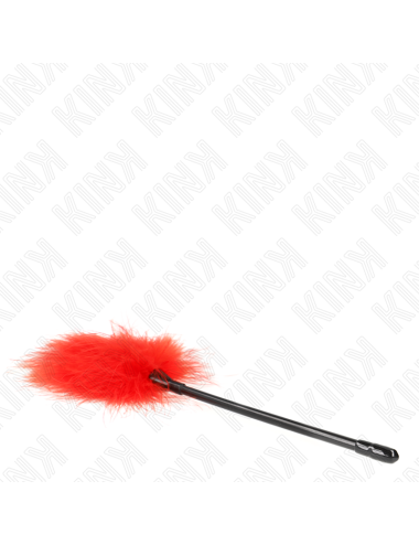 KINK - RED TICKLE FEATHERS USED FOR THE BONDAGE KIT 27 CM